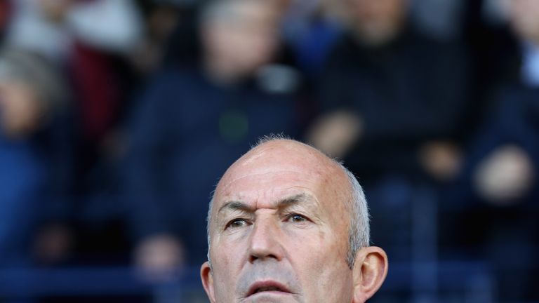 WEST BROMWICH, ENGLAND - OCTOBER 28:  Tony Pulis, Manager of West Bromwich Albion looks on prior to the Premier League match between West Bromwich Albion a
