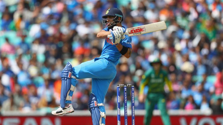 Virat Kohli of India in action during the ICC Champions Trophy