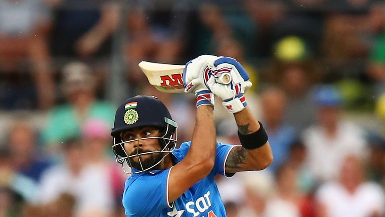 Virat Kohli of India bats during the Victoria Bitter One Day International match between Australia and India
