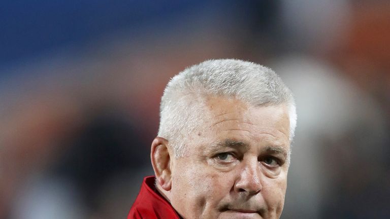 Wales coach Warren Gatland before the International Test match between the Chiefs and Wales at Waikato Stadium