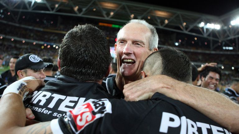Wayne Bennett assisted New Zealand coach Stephen Kearney as the Kiwis lifted the World Cup in 2008
