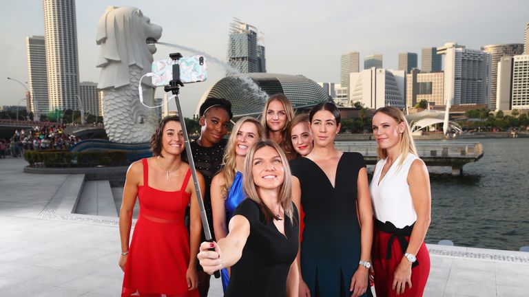 Caroline Garcia, Venus Williams, Elina Svitolina, Simona Halep, Garbine Muguruza, Karolina Pliskova, Caroline Wozniacki and Jelena Ostapenko