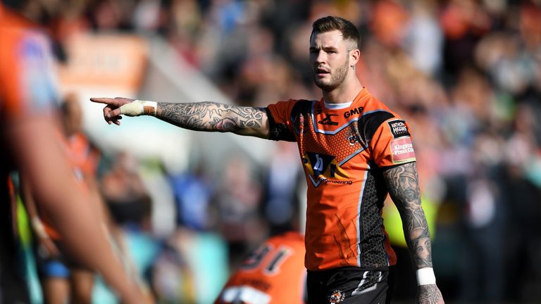 Zak Hardaker during the Betfred Super League match between Castleford Tigers and Catalans Dragons