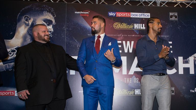 Tony Bellew vs David Haye - The Rematch Press Conference..Pic Jamie McPhilimey - Matchroom Boxing..Tony Bellew and David Haye - head to head
