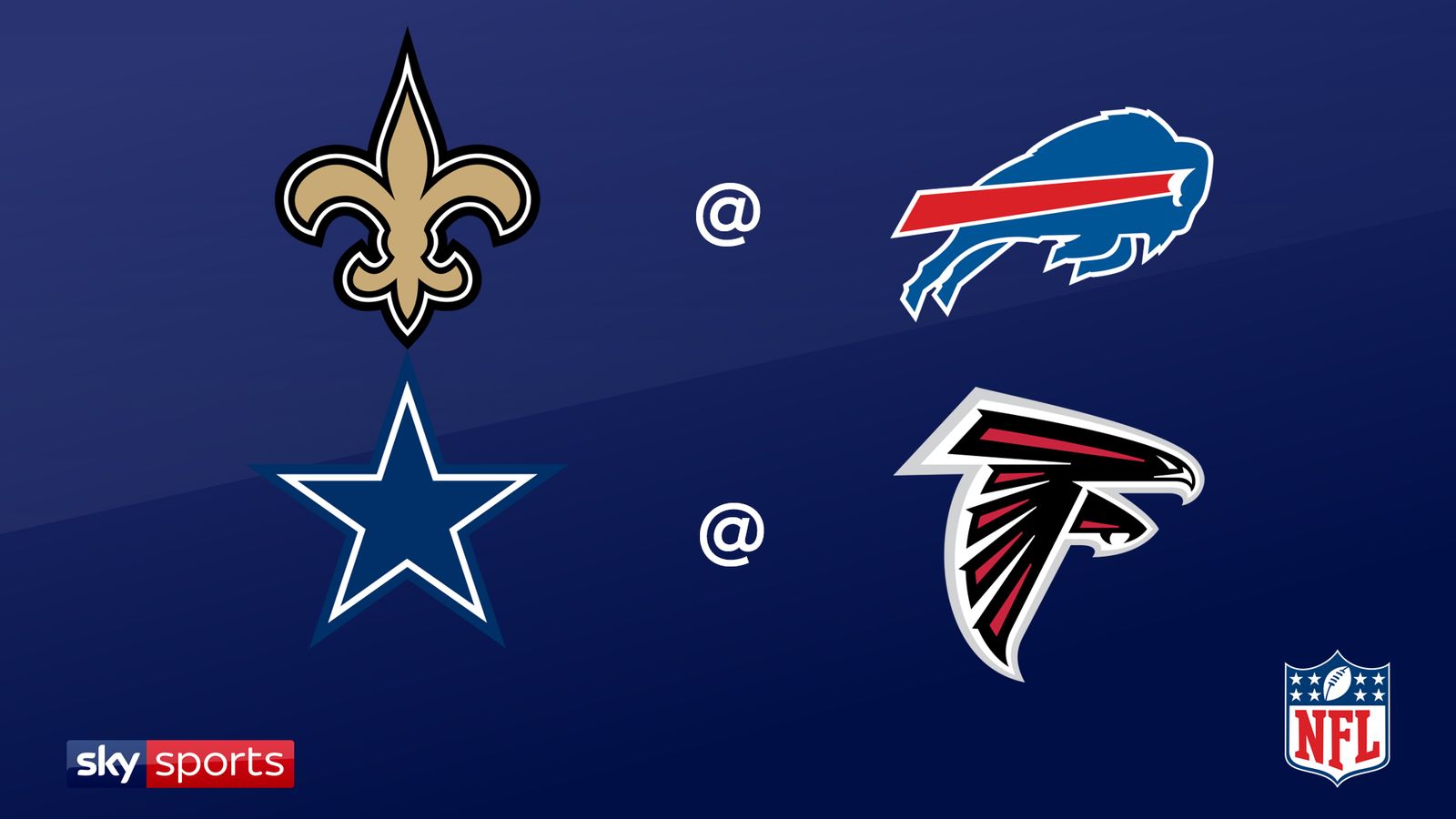 Saints Bills; Cowboys Falcons Week 10 Viewer Vote winners NFL