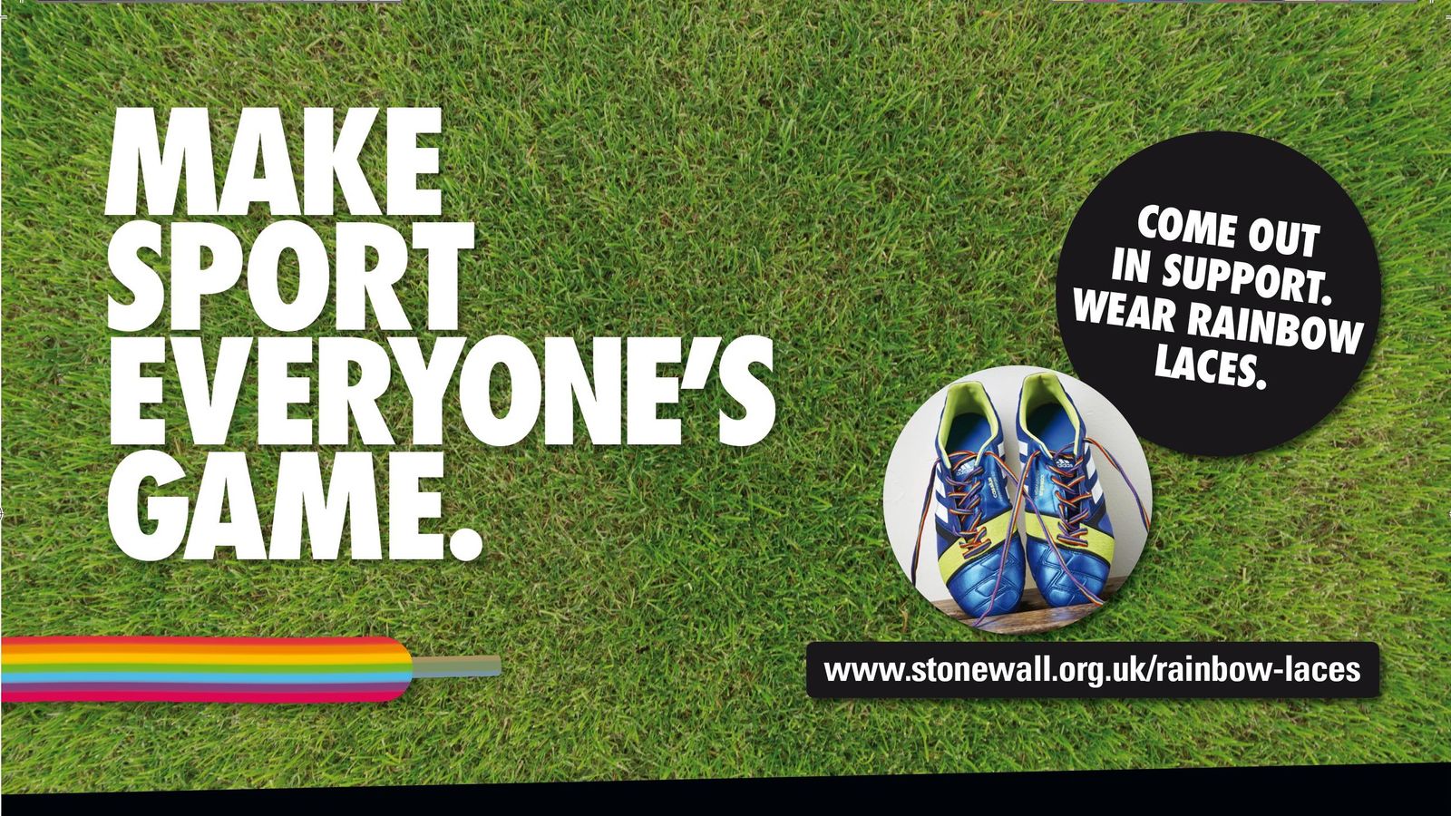 Rainbow Laces campaign for LGBT inclusion backed by Sky Sports