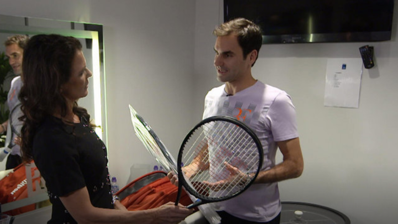 WATCH Roger Federer gives Sky Sports a peek of his private locker room