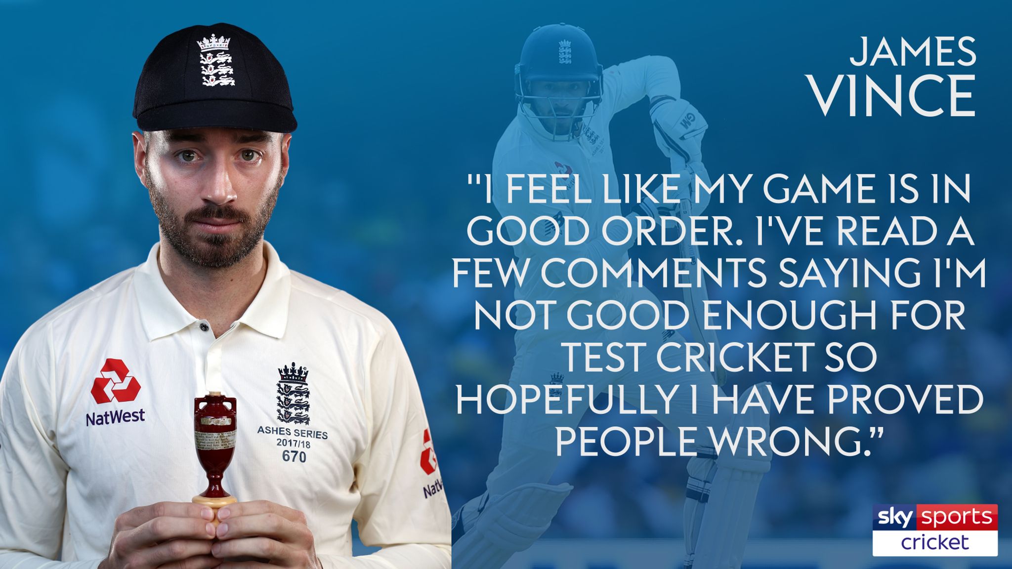James Vince pleased with contribution despite missing out on maiden ...