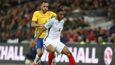 Joe Gomez was England's man of the match against Brazil