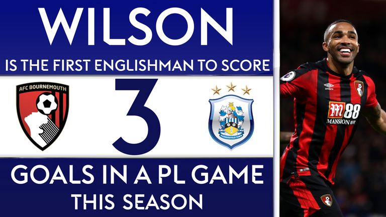 Callum Wilson scored a hat-trick for Bournemouth in their win over Huddersfield