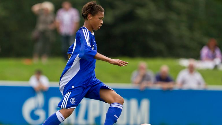 Leroy Sane in action for Schalke Under-17s against Hansa Rostock in August 2011 [MUST CREDIT: FC SCHALKE]