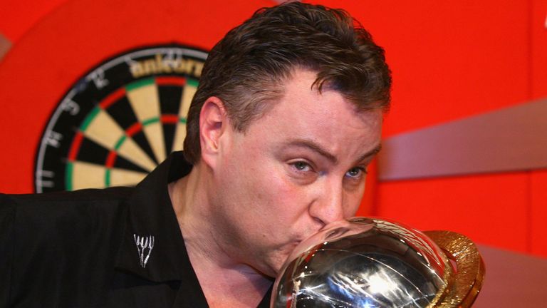 LONDON - JANUARY 01:  John Part of Canada celebrates winning the 2008 Ladbrokes.com PDC World Darts Championship Final between John Part of Canada and Kirk