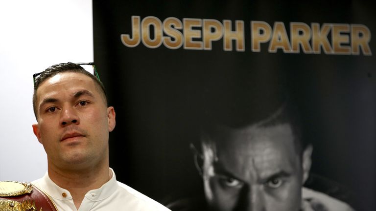 AUCKLAND, NEW ZEALAND - NOVEMBER 08:  New Zealand boxer Joseph Parker speaks to the media during a press conference at Duco Events Office on November 8, 20