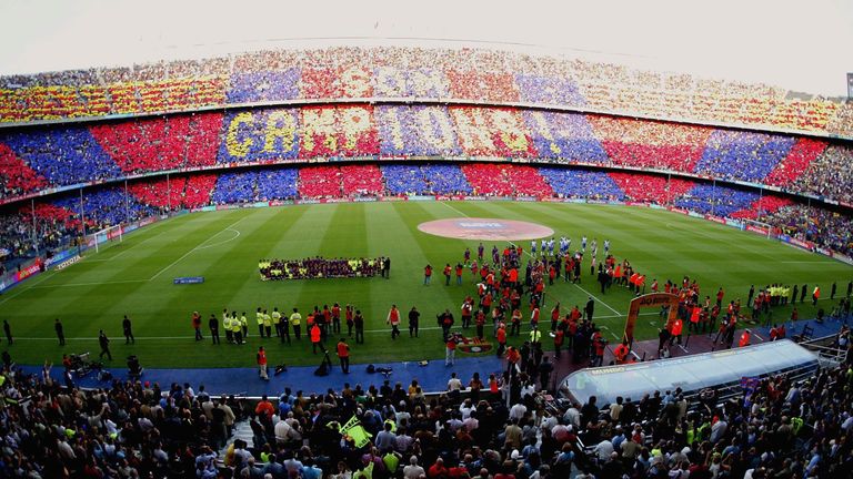 BARCELONA, SPAIN - MAY 6: A general view of the stadium before the La Liga match between FC Barcelona and Espanyol on May 6, 2006, played at the Camp Nou s