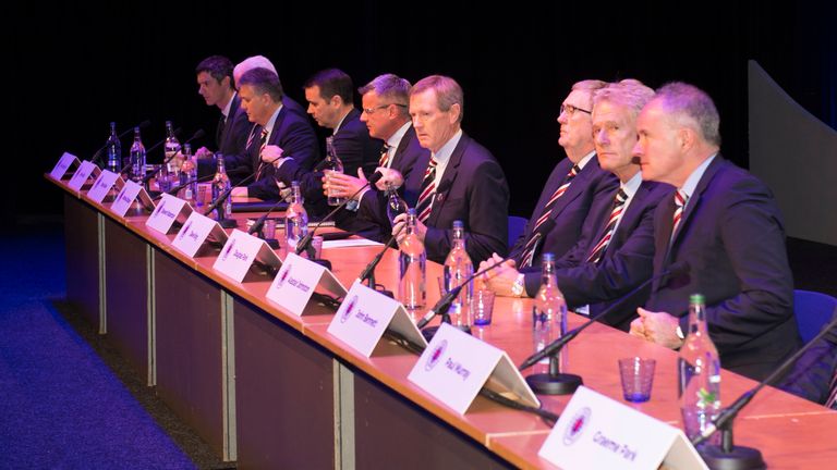 The Rangers board addressed a number of issues at the club's annual general meeting in Glasgow