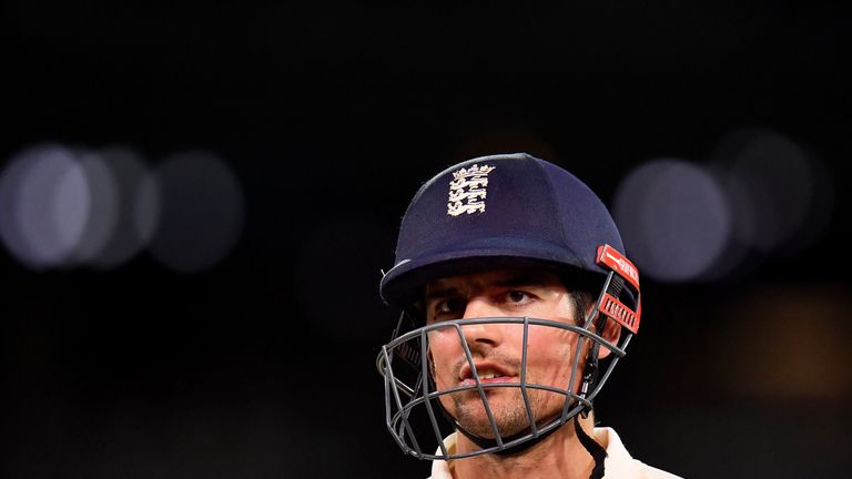 ADELAIDE, AUSTRALIA - NOVEMBER 09:  Alastair Cook of England walks from the field at the end of day two of the Four Day Tour match between the Cricket Aust
