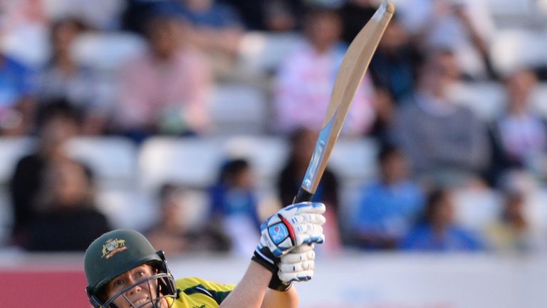 DERBY, ENGLAND - JULY 20: Alex Blackwell of Australia  batting during the Semi-Final ICC Women's World Cup 2017 match between Australia and India at The 3a