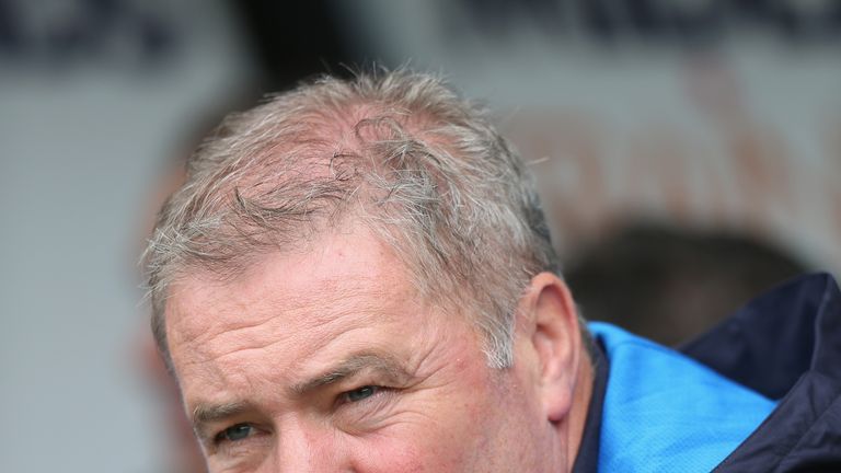 DERBY, ENGLAND - AUGUST 02:  Ally McCoist, the Rangers manager, looks on during the pre season friendly match between Derby County and Rangers at iPro Stad