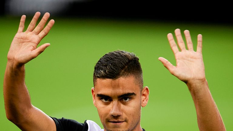 New signing Andreas Pereira is unveiled ahead of the new 2017/18 season at Estadio Mestalla on September 6, 2017