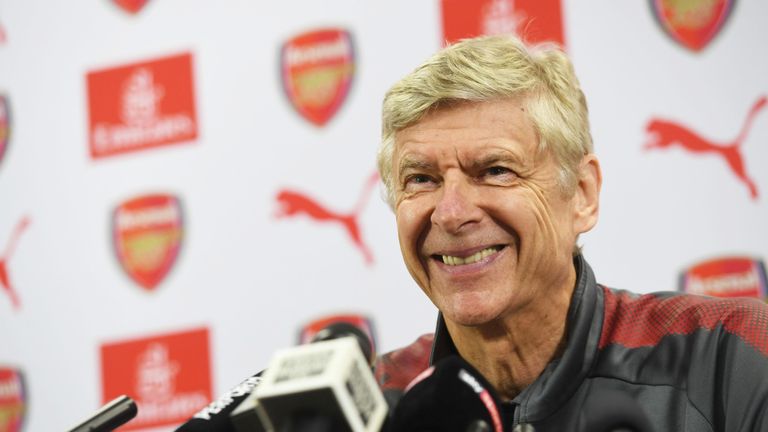 Arsene Wenger attends a press conference at London Colney on November 28, 2017