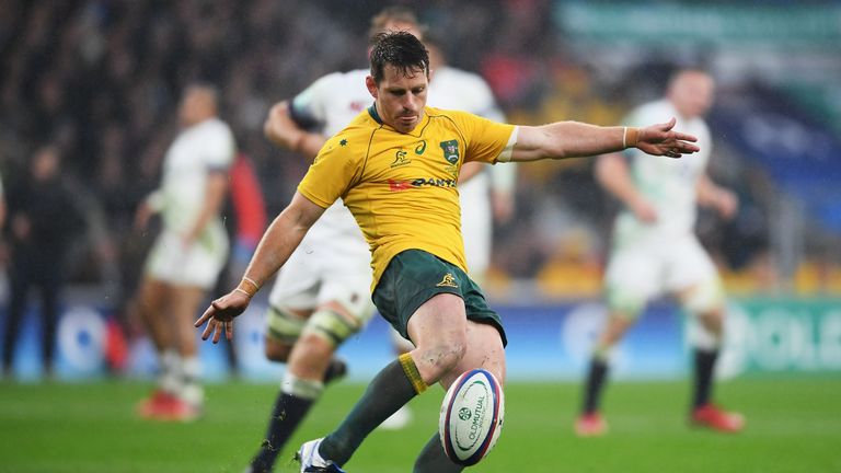 Bernard Foley missed a very kickable penalty for Australia in the first half 