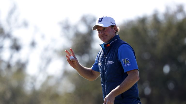 ST SIMONS ISLAND, GEORGIA - NOVEMBER 16: Brandt Snedeker of the United States waves after putting on the first hole during the first round of The RSM Class
