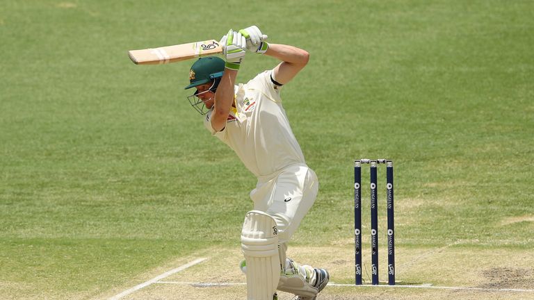 Cameron Bancroft of Australia bats during day five of the First Test Match of the 2017/18 Ashes Series