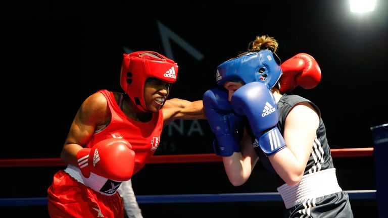 Caroline Dubois in action (copyright: England Boxing)