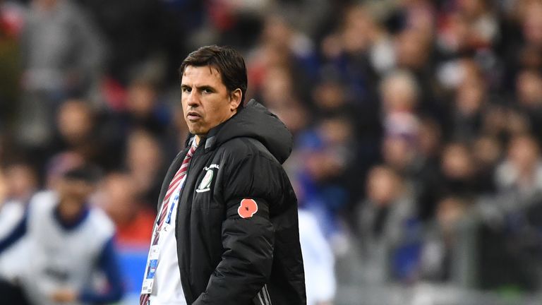 Wales'coach Chris Coleman reacts during the friendly football match between France and Wales at the Stade de France stadium, in Saint-Denis, on the outskir