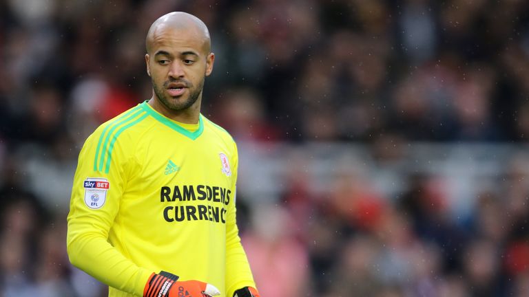 Middlesbrough goalkeeper Darren Randolph 