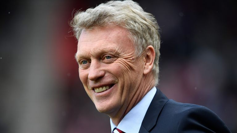 David Moyes during the Premier League match between Sunderland and West Ham United at Stadium of Light