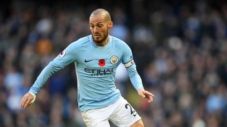 MANCHESTER, ENGLAND - NOVEMBER 05:  David Silva of Manchester City in action during the Premier League match between Manchester City and Arsenal at Etihad 
