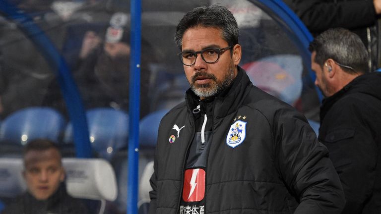 Huddersfield Town's German head coach David Wagner arrives for the English Premier League football match between Huddersfield Town and Manchester City at t