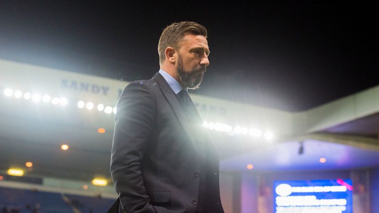 Aberdeen manager Derek McInnes pictured at Ibrox