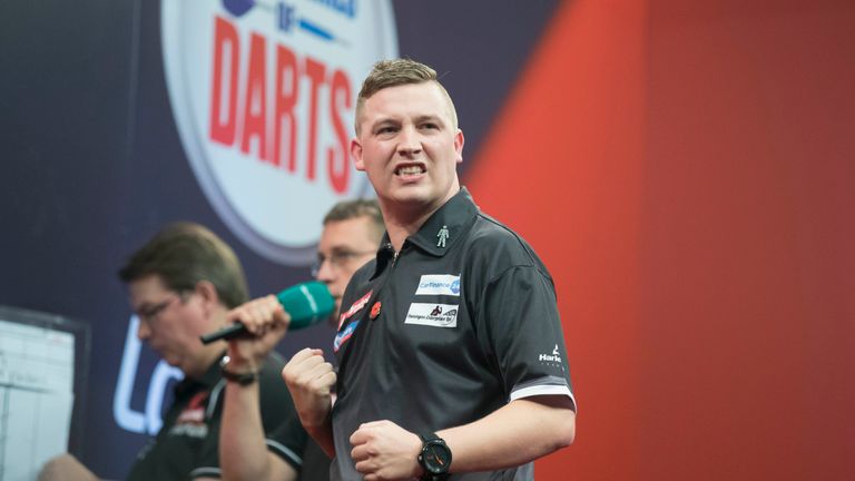 FREE PICTURES Courtesy of PDC, 3rd November 2017,Braehead ,Glasgow,
Ladbrokes World Series of Darts Finals,
Match 7 Chris Dobey v Mensur Suljovic
pic shows