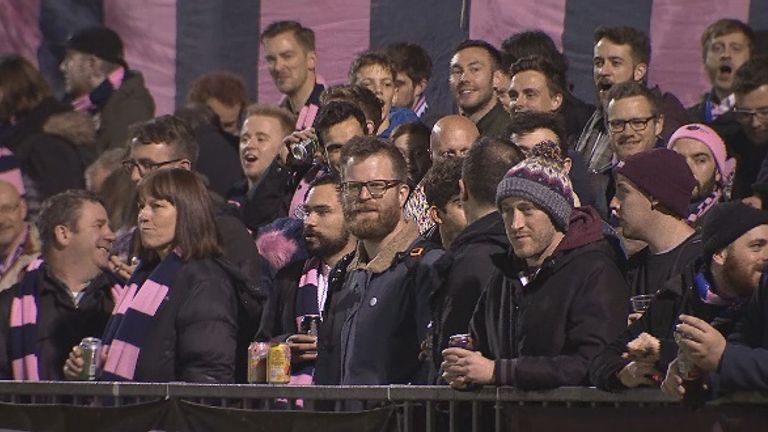Dulwich Hamlet supporters at Champion Hill