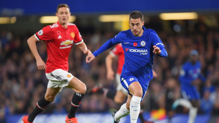 Eden Hazard in action at Stamford Bridge