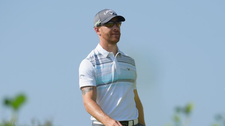 MUSCAT, OMAN - NOVEMBER 02:  Estanislao Goya of Argentina looks on from the 10th hole on Day Two of the NBO Golf Classic Grand Final - European Challenge T