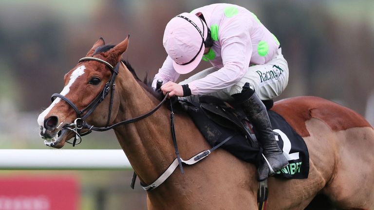 Faugheen ridden by Paul Townend races clear of the last on the way to winning the Unibet Morgiana Hurdle 