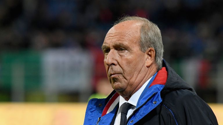 Gian Piero Ventura during the 2018 World Cup Qualifier Play-Off, Second Leg between Italy and Sweden