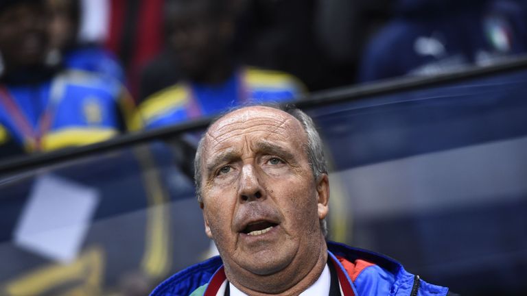 Italy's coach Gian Piero Ventura during the FIFA World Cup 2018 qualification football match between Sweden and Italy in Solna,Sweden on November 10, 2017.