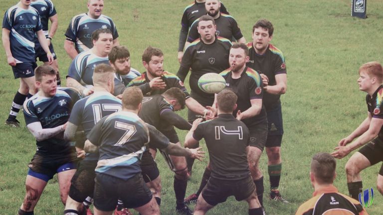 Glasgow Alphas rugby match action