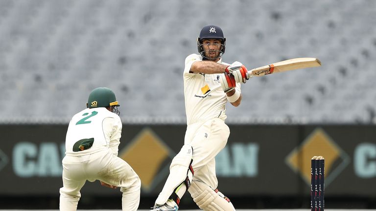 Glenn Maxwell of Victoria bats during day four of the Sheffield Shield match between Victoria and Tasmania