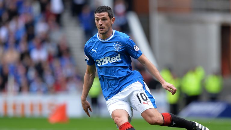 GLASGOW, SCOTLAND - AUGUST 12: Graham Dorrans of Rangers in action during the Ladbrokes Scottish Premiership match between Rangers and Hibernian at Ibrox S