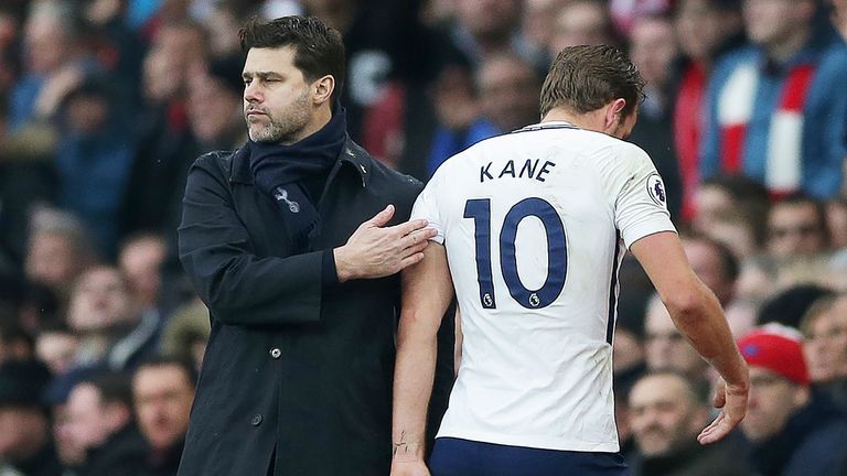 Harry Kane leaves the pitch after being substituted during the second half