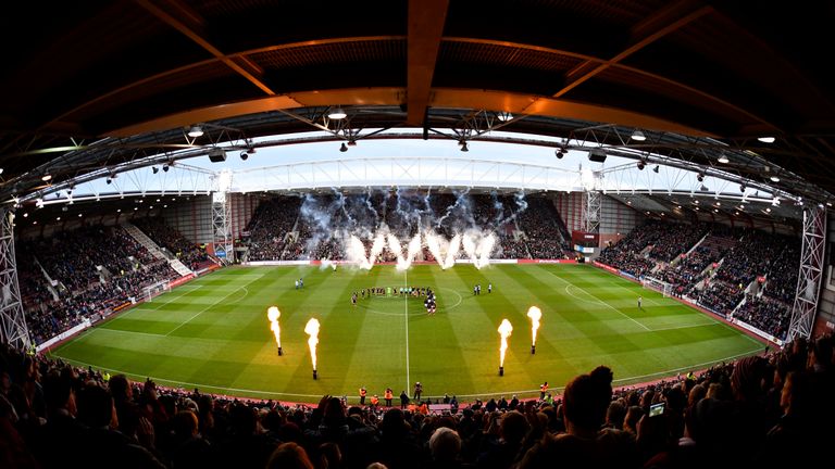There were fireworks at a refurbished Tynecastle as Hearts returned home for the first time since July