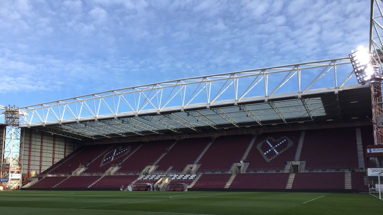 The new main stand at Tynecastle awaits its first paying customers