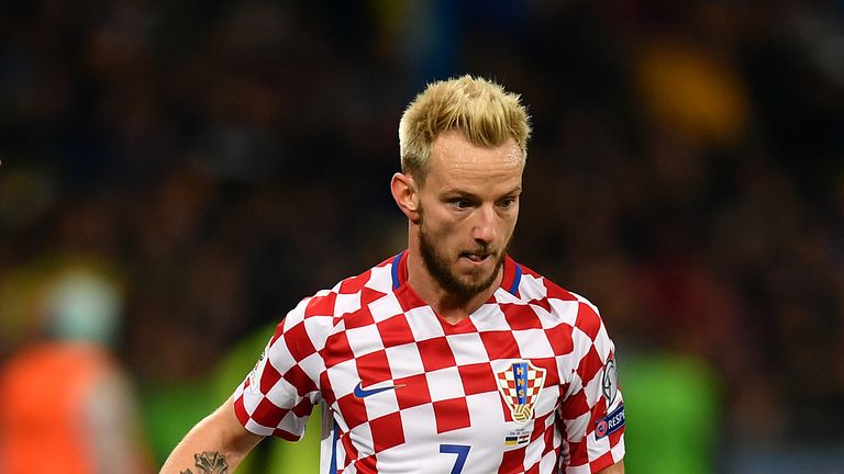 KIEV, UKRAINE - OCTOBER 09:  Ivan Rakitic of Croatia controls the ball during the FIFA 2018 World Cup Qualifier Group I match between Ukraine and Croatia a
