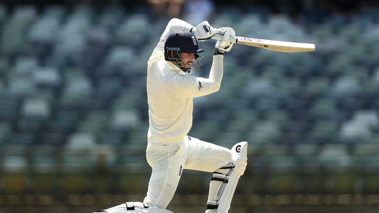 James Vince of England bats during day one of the Ashes series Tour Match between Western Australia XI and England at WACA