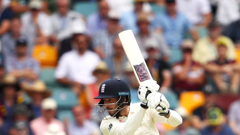 BRISBANE, AUSTRALIA - NOVEMBER 23:  James Vince of England bats during day one of the First Test Match of the 2017/18 Ashes Series between Australia and En